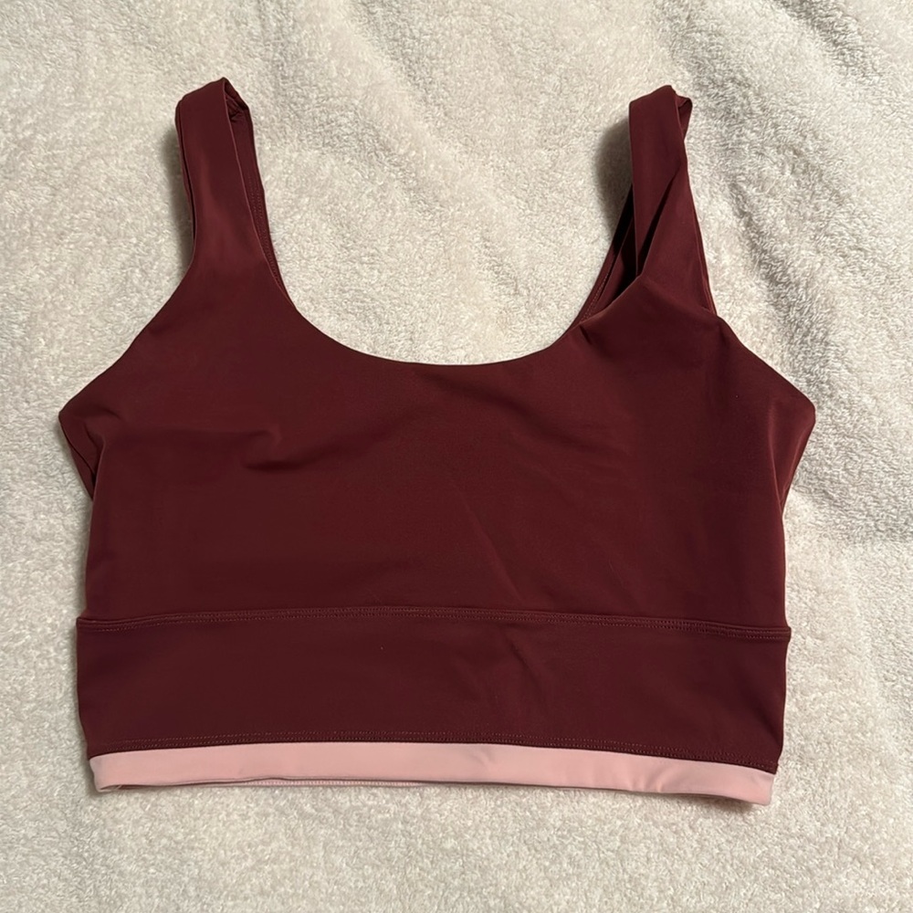 Elastique Athletics Lisse Bra Bordeaux - Size Large